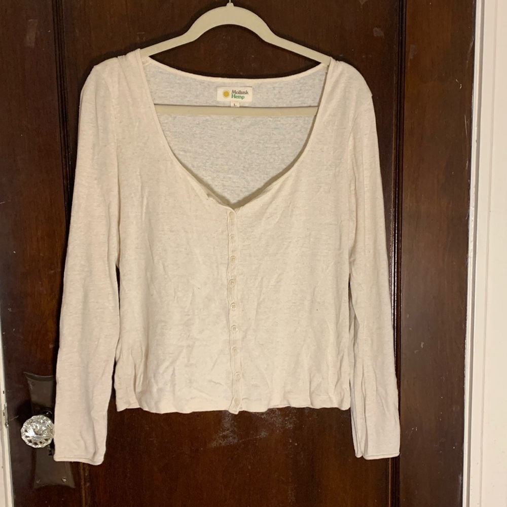Large Hemp cropped long sleeve